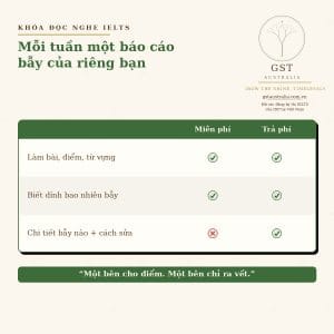 khóa đọc nghe ielts — báo cáo bẫy của học viên