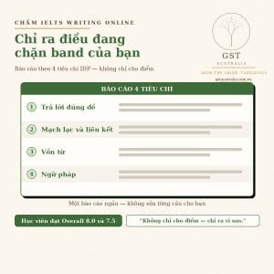 chấm ielts writing online — báo cáo chỉ ra lỗi chặn band